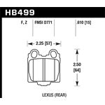 Hawk Performance HPS Brake Pads (HB499F.610)