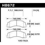 Hawk Performance LTS Brake Pads (HB672Y.714)