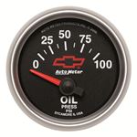 AutoMeter Oil Pressure 2-1/16, 0-100 PSI - Red Bow