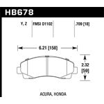 Hawk Performance Performance Ceramic Brake Pads (H