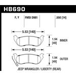Hawk Performance LTS Brake Pads (HB690Y.550)