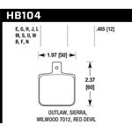 Hawk Performance Blue 9012 Disc Brake Pad (HB104E.