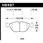 Hawk Performance HPS 5.0 Brake Pads (HB497B.776)