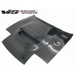 VIS Racing CS Style Black Carbon Fiber Hood