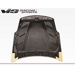 VIS Racing Astek Style Black Carbon Fiber Hood-3