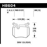 Hawk Performance HP Plus Brake Pads (HB604N.598)