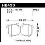 Hawk Performance HT-10 Brake Pads (HB430S.547)