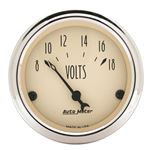 AutoMeter 2-1/16 inch Electric Voltmeter 18V Antiq