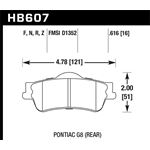 Hawk Performance Performance Ceramic Brake Pads (H