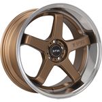 F1R FC5 18x8.5 - Satin Bronze/Polish Lip Wheel