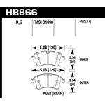 Hawk Performance Ceramic Disc Brake Pad for 2018-2