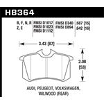 Hawk Performance HPS Brake Pads (HB364F.642)