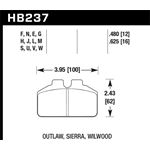 Hawk Performance Black Disc Brake Pad (HB237M.625)
