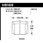 Hawk Performance Black Brake Pads (HB169M.560)
