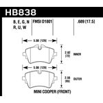 Hawk Performance Blue 9012 Brake Pads (HB838E.689)