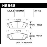Hawk Performance HPS 5.0 Brake Pads (HB568B.666)