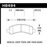 Hawk Performance LTS Brake Pads (HB494Y.670)