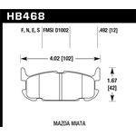 Hawk Performance HT-10 Brake Pads (HB468S.492)