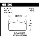 Hawk Performance Street Brake Pads (HB100F.625)