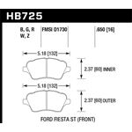 Hawk Performance DTC-60 Brake Pads (HB725G.650)