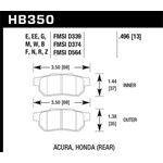 Hawk Performance HP Plus Brake Pads (HB350N.496)