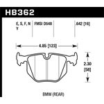Hawk Performance HPS Brake Pads (HB362F.642)