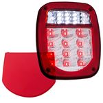 ANZO 1976-1985 Jeep Wrangler LED 2 Lens - Red/Cl-3