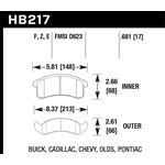 Hawk Performance Blue 9012 Brake Pads (HB217E.681)
