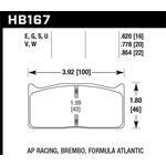 Hawk Performance DTC-80 Disc Brake Pad (HB167Q.620