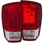 ANZO 2016-2017 Toyota Tacoma LED Taillights Red/Cl