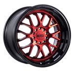 F1R F21 18x9.5 - Candy Red / Black Lip Wheel