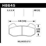 Hawk Performance DTC-70 Disc Brake Pad (HB645U.490