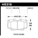 Hawk Performance Super Duty Brake Pads (HB316P.670