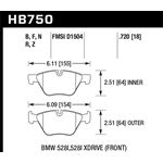 Hawk Performance HPS Brake Pads (HB750F.720)