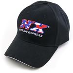 Nitrous Express BLACK HAT WITH FLAG NX LOGO (16581