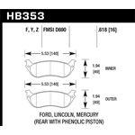 Hawk Performance HPS Brake Pads (HB353F.618)