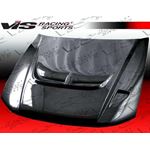 VIS Racing Monster Style Black Carbon Fiber Hood