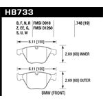 Hawk Performance HPS 5.0 Brake Pads (HB733B.748)