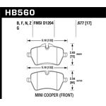 Hawk Performance Performance Ceramic Brake Pads (H