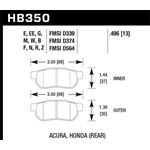 Hawk Performance ER-1 Disc Brake Pad (HB350D.496)