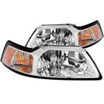 ANZO 1999-2004 Ford Mustang Crystal Headlights Chr