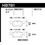 Hawk Performance Street Brake Pads (HB781N.692)