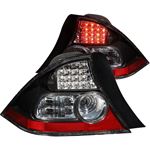 ANZO 2004-2005 Honda Civic LED Taillights Black (3