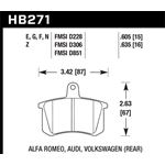 Hawk Performance Blue 9012 Brake Pads (HB271E.605)