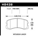 Hawk Performance HPS Brake Pads (HB438F.606)