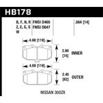 Hawk Performance DTC-30 Brake Pads (HB178W.564)