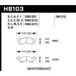 Hawk Performance DTC-50 Brake Pads (HB103V.590)