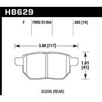 Hawk Performance HPS 5.0 Brake Pads (HB629B.565)