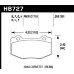 Hawk Performance DTC-30 Disc Brake Pad (HB727W.592)