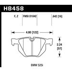 Hawk Performance HPS Brake Pads (HB458F.642)